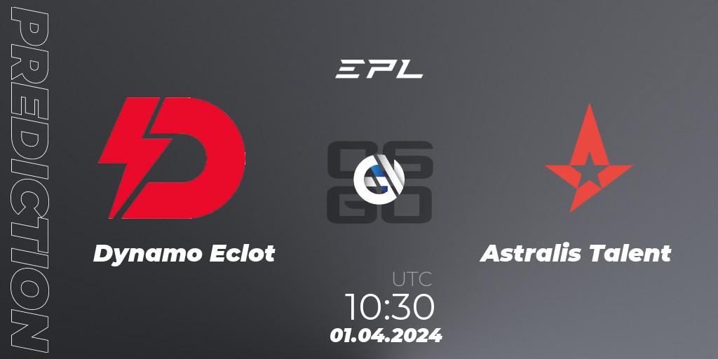 Pronóstico Dynamo Eclot - Astralis Talent. 01.04.24, CS2 (CS:GO), European Pro League Season 16: Division 2