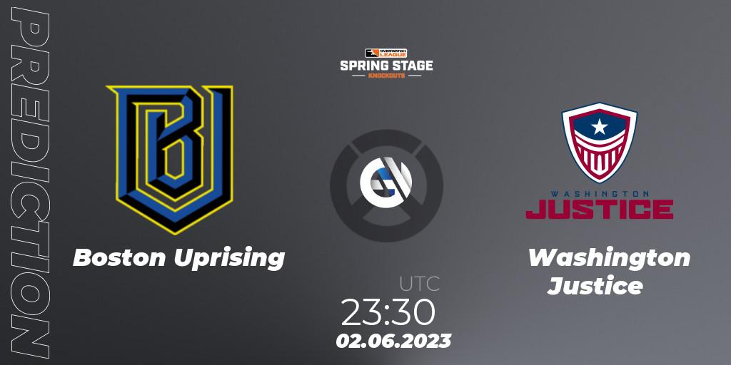 Pronóstico Boston Uprising - Washington Justice. 03.06.2023 at 00:00, Overwatch, OWL Stage Knockouts Spring 2023
