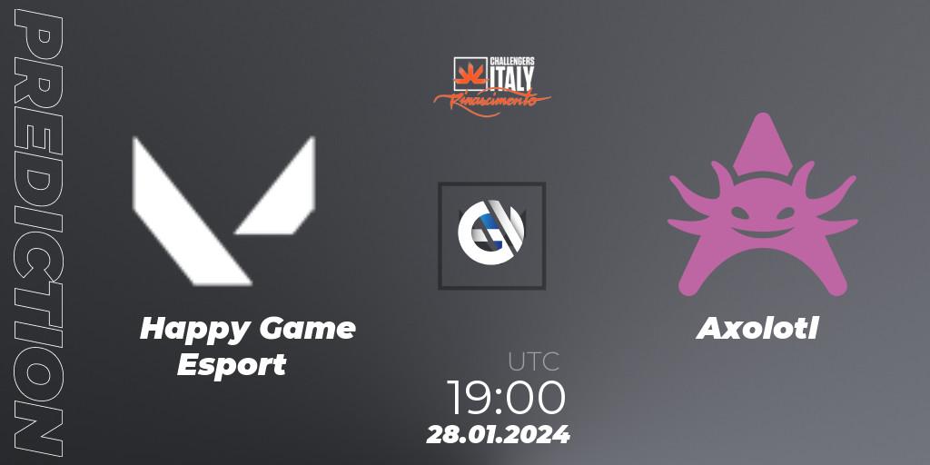 Pronóstico Happy Game Esport - Axolotl. 28.01.2024 at 19:00, VALORANT, VALORANT Challengers 2024 Italy: Rinascimento Split 1