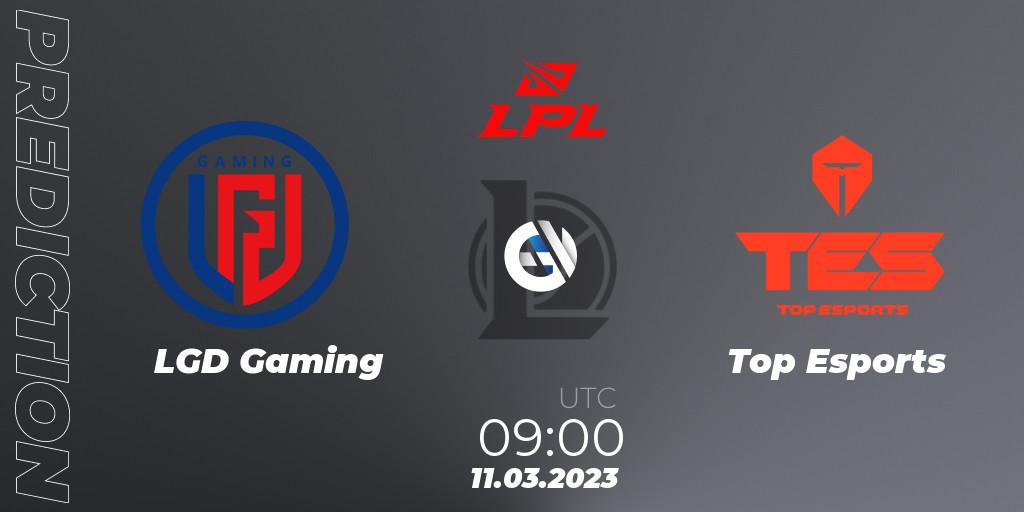 Pronóstico LGD Gaming - Top Esports. 11.03.23, LoL, LPL Spring 2023 - Group Stage