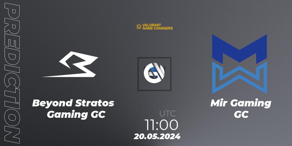 Pronóstico Beyond Stratos Gaming GC - Mir Gaming GC. 20.05.2024 at 11:00, VALORANT, VCT 2024: Game Changers Korea Stage 1