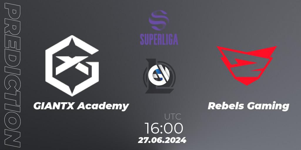 Pronóstico GIANTX Academy - Rebels Gaming. 27.06.2024 at 16:00, LoL, LVP Superliga Summer 2024