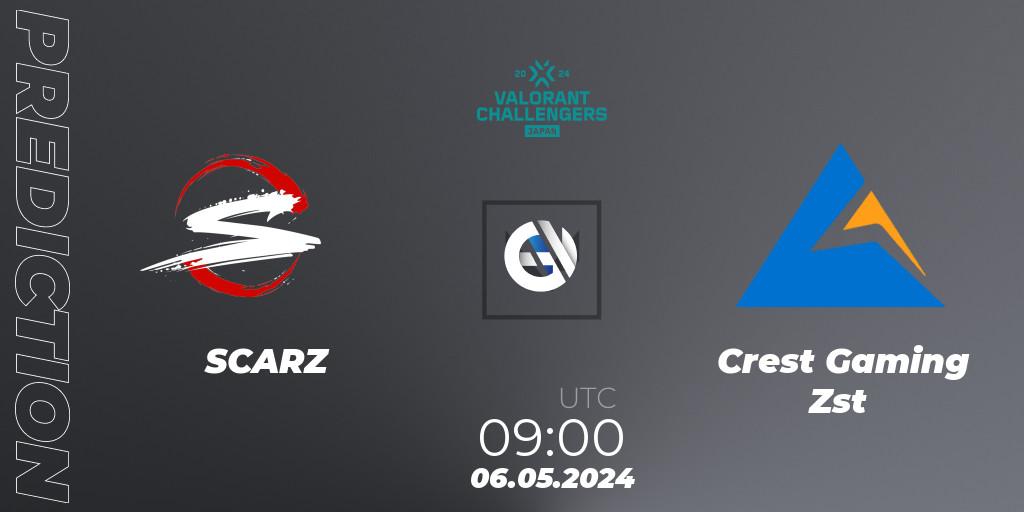 Pronóstico SCARZ - Crest Gaming Zst. 06.05.2024 at 09:00, VALORANT, VALORANT Challengers Japan 2024: Split 2 Advance Stage