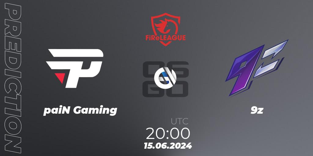 Pronóstico paiN Gaming - 9z. 15.06.2024 at 20:25, Counter-Strike (CS2), FiReLEAGUE 2023 Global Finals