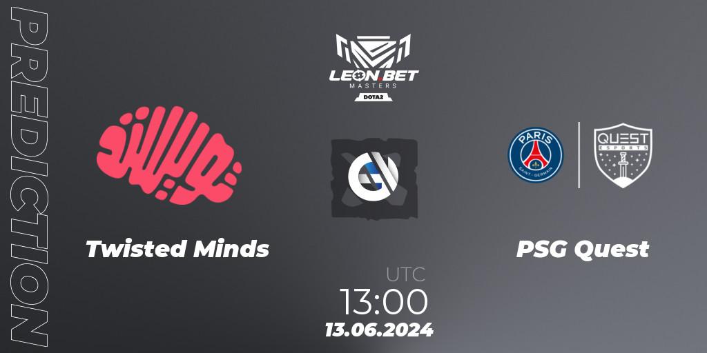 Pronóstico Twisted Minds - PSG Quest. 13.06.2024 at 13:00, Dota 2, Leon Masters #1