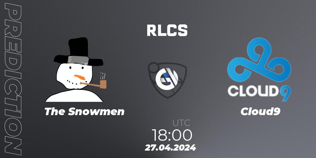 Pronóstico The Snowmen - Cloud9. 27.04.24, Rocket League, RLCS 2024 - Major 2: NA Open Qualifier 4