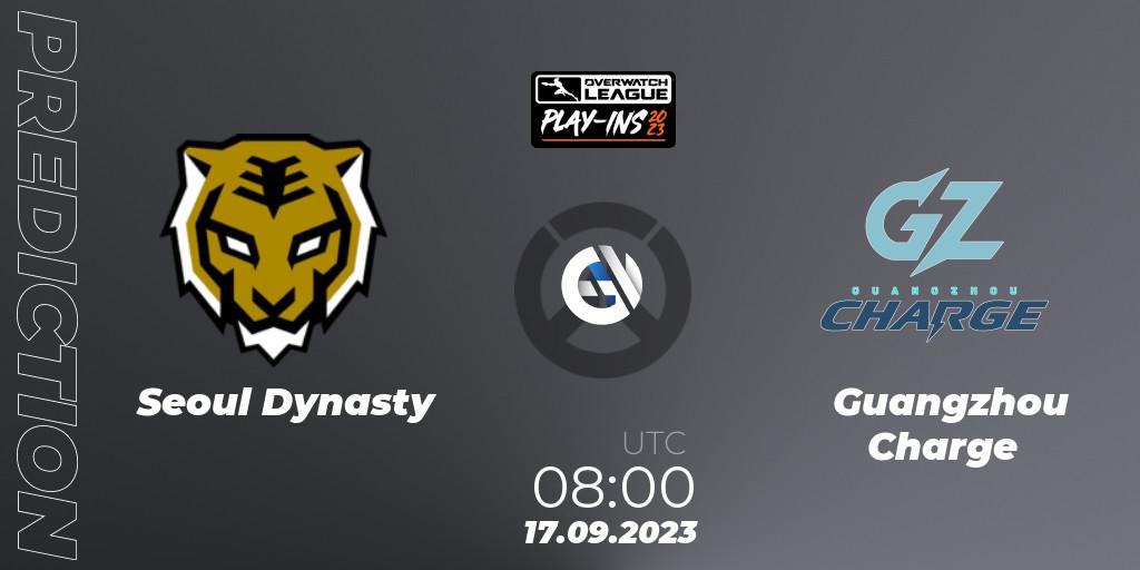 Pronóstico Seoul Dynasty - Guangzhou Charge. 17.09.23, Overwatch, Overwatch League 2023 - Play-Ins