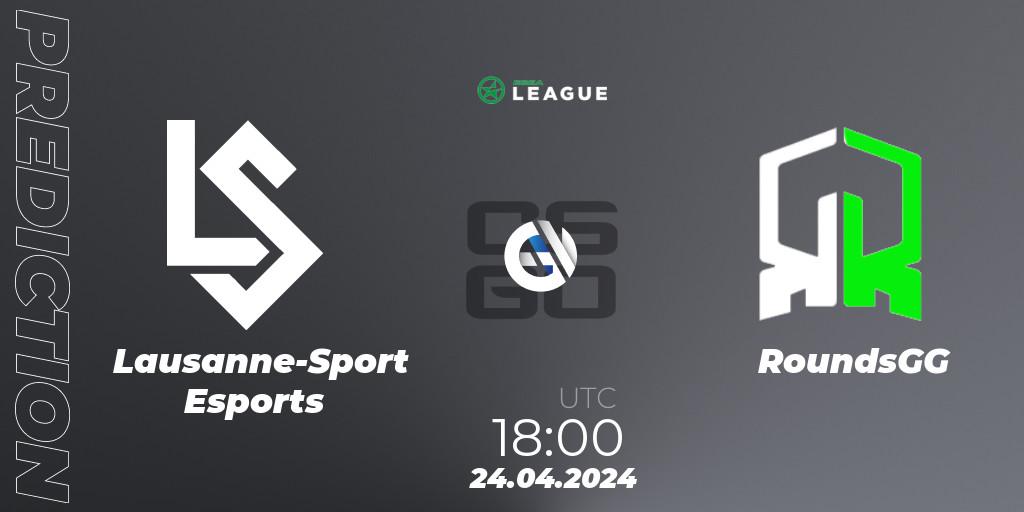 Pronóstico Lausanne-Sport Esports - RoundsGG. 24.04.24, CS2 (CS:GO), ESEA Season 49: Advanced Division - Europe