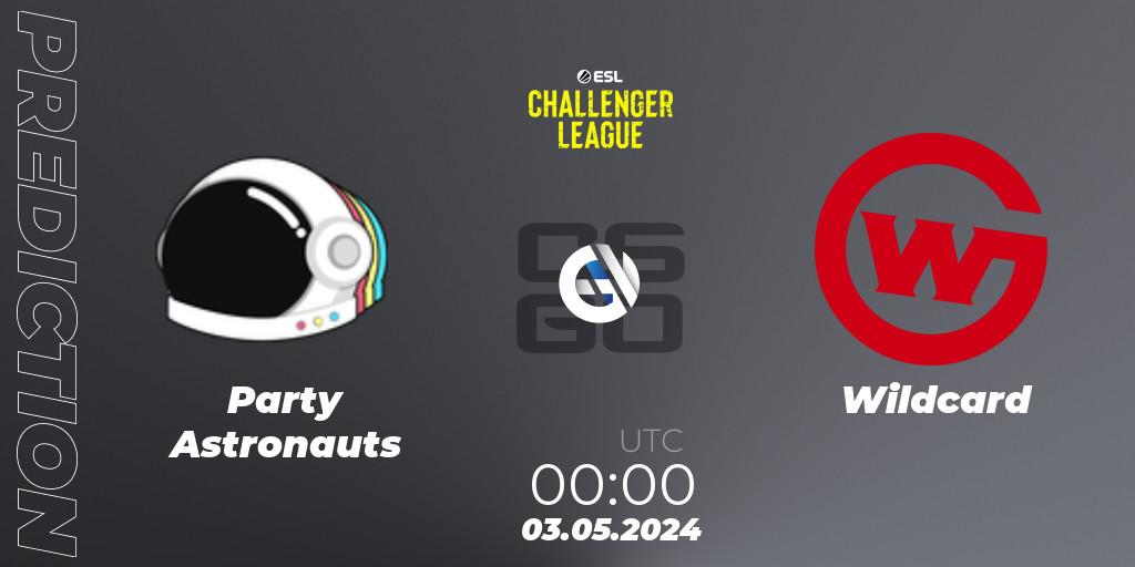 Pronóstico Party Astronauts - Wildcard. 03.05.2024 at 00:00, Counter-Strike (CS2), ESL Challenger League Season 47: North America