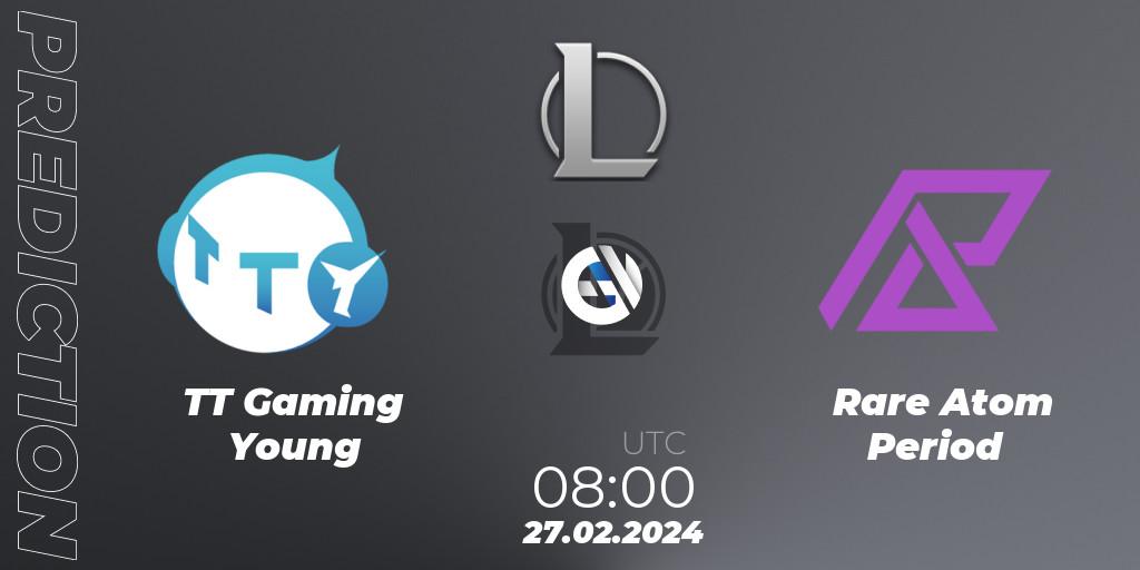 Pronóstico TT Gaming Young - Rare Atom Period. 27.02.2024 at 08:00, LoL, LDL 2024 - Stage 1