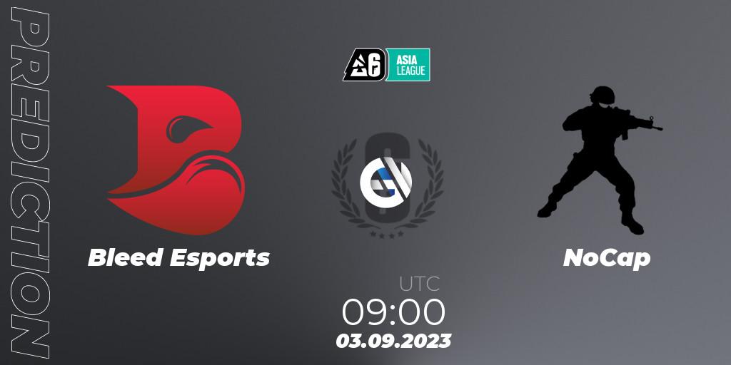 Pronóstico Bleed Esports - NoCap. 03.09.2023 at 09:00, Rainbow Six, SEA League 2023 - Stage 2