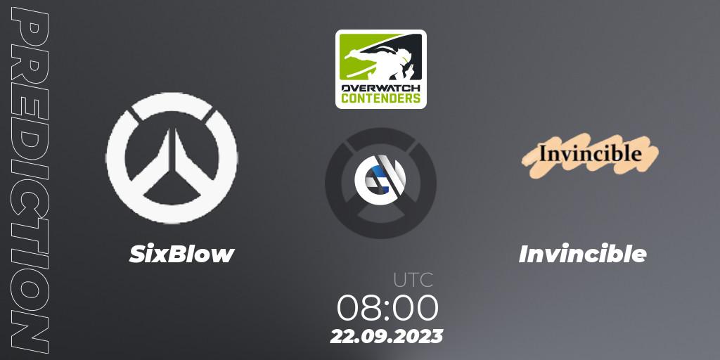 Pronóstico SixBlow - Invincible. 22.09.2023 at 08:00, Overwatch, Overwatch Contenders 2023 Fall Series: Asia Pacific