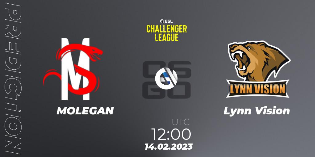 Pronóstico MOLEGAN - Lynn Vision. 14.02.23, CS2 (CS:GO), ESL Challenger League Season 44: Asia-Pacific