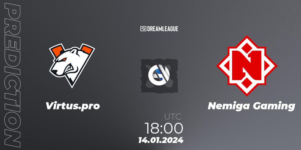 Pronóstico Virtus.pro - Nemiga Gaming. 14.01.24, Dota 2, DreamLeague Season 22: Eastern Europe Closed Qualifier