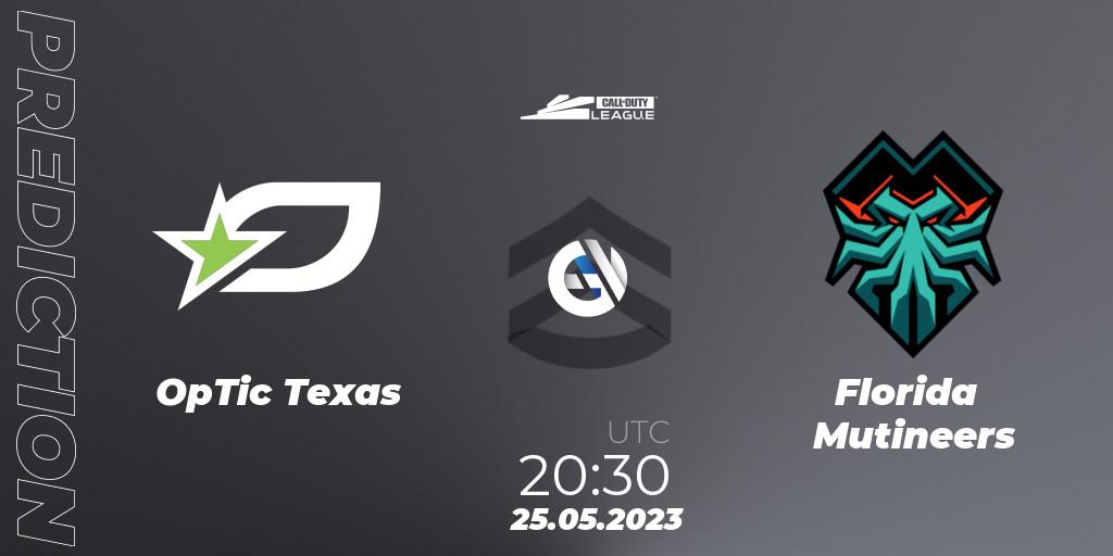 Pronóstico OpTic Texas - Florida Mutineers. 25.05.2023 at 20:30, Call of Duty, Call of Duty League 2023: Stage 5 Major