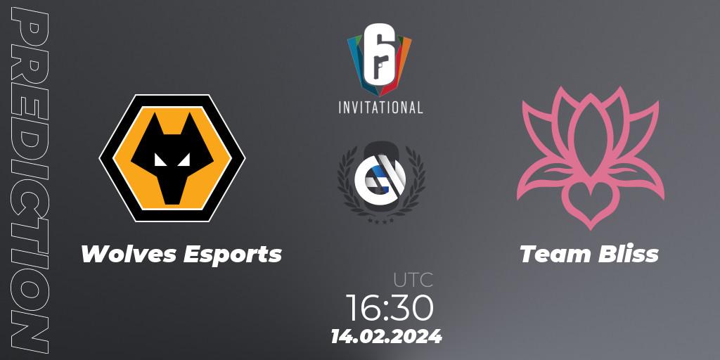 Pronóstico Wolves Esports - Team Bliss. 14.02.2024 at 16:30, Rainbow Six, Six Invitational 2024 - Group Stage