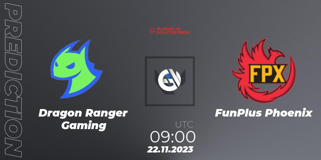Pronóstico Dragon Ranger Gaming - FunPlus Phoenix. 22.11.23, VALORANT, VALORANT China Evolution Series Act 3: Heritability