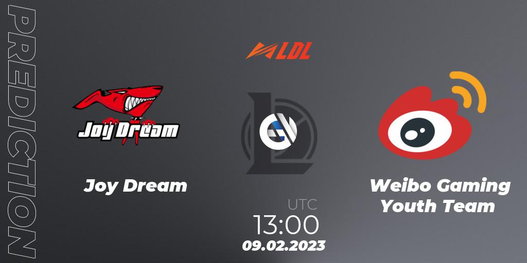 Pronóstico Joy Dream - Weibo Gaming Youth Team. 09.02.23, LoL, LDL 2023 - Swiss Stage