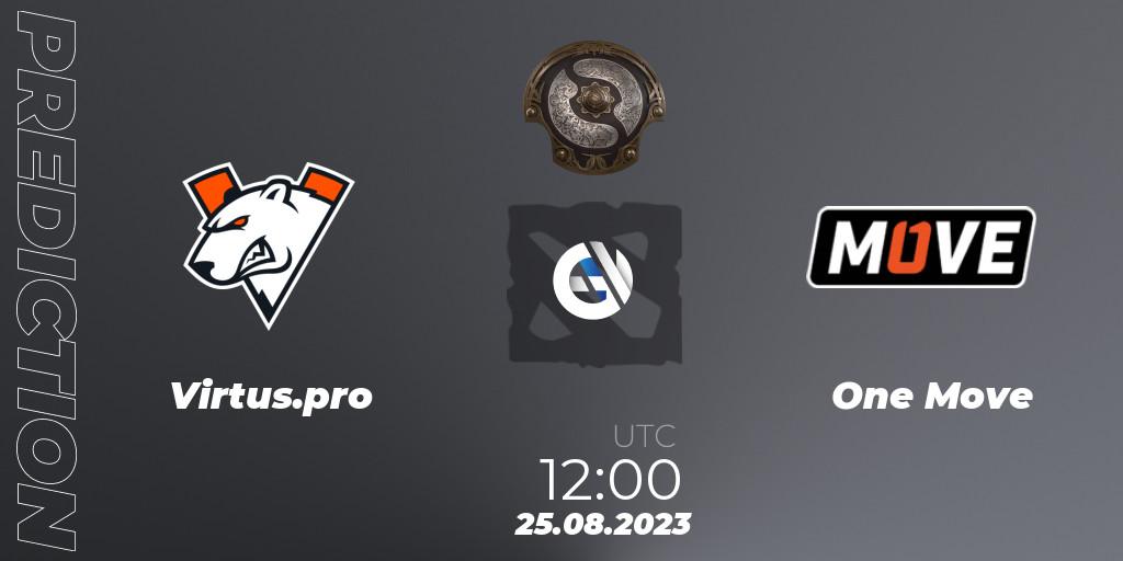 Pronóstico Virtus.pro - One Move. 25.08.2023 at 11:57, Dota 2, The International 2023 - Eastern Europe Qualifier