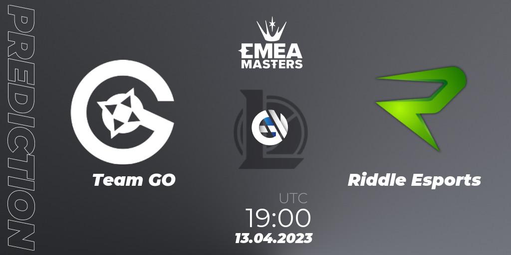 Pronóstico Team GO - Riddle Esports. 13.04.2023 at 19:00, LoL, EMEA Masters Spring 2023 - Group Stage