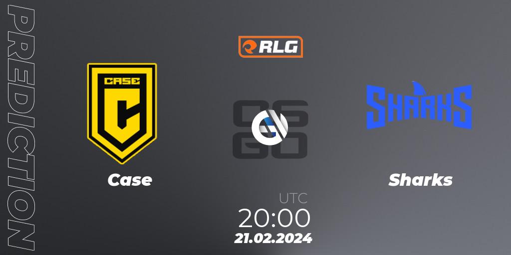Pronóstico Case - Sharks. 21.02.2024 at 20:30, Counter-Strike (CS2), RES Latin American Series #1