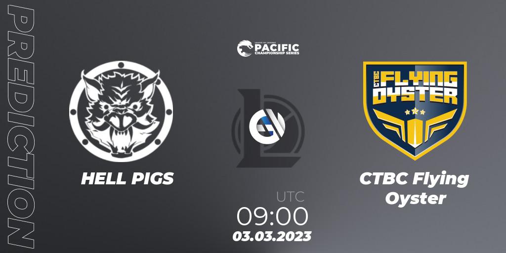 Pronóstico HELL PIGS - CTBC Flying Oyster. 03.03.2023 at 09:00, LoL, PCS Spring 2023 - Group Stage