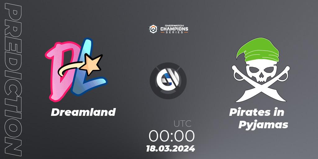 Pronóstico Dreamland - Pirates in Pyjamas. 17.03.2024 at 23:30, Overwatch, Overwatch Champions Series 2024 - North America Stage 1 Group Stage