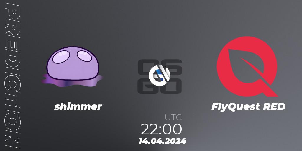 Pronóstico shimmer - FlyQuest RED. 14.04.24, CS2 (CS:GO), ESL Impact Spring 2024 Cash Cup 2 North America