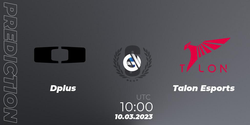 Pronóstico Dplus - Talon Esports. 10.03.2023 at 10:00, Rainbow Six, South Korea League 2023 - Stage 1