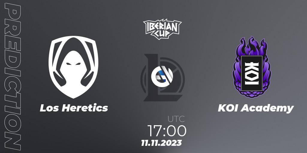 Pronóstico Los Heretics - KOI Academy. 10.11.2023 at 17:00, LoL, Iberian Cup 2023