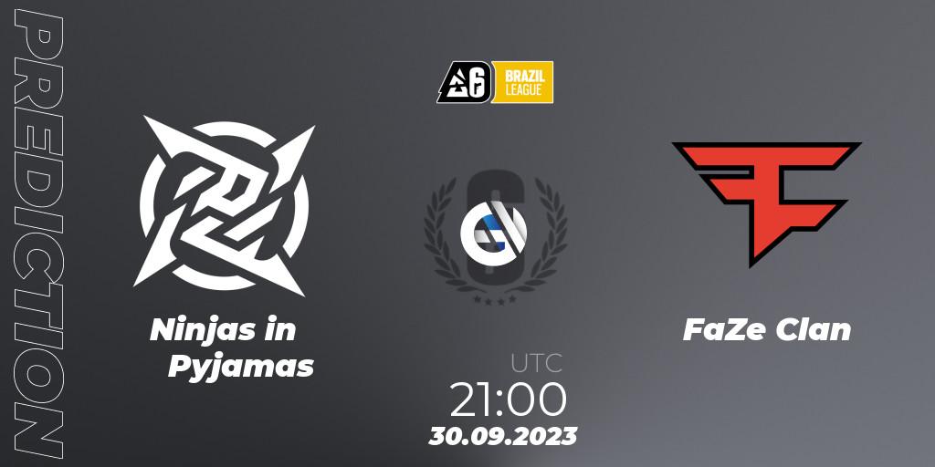 Pronóstico Ninjas in Pyjamas - FaZe Clan. 30.09.23, Rainbow Six, Brazil League 2023 - Stage 2