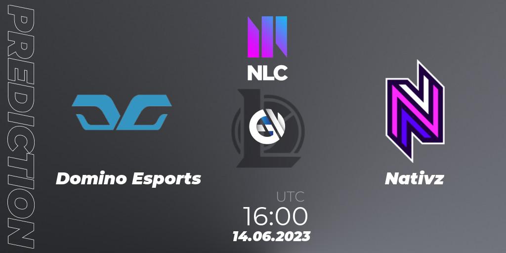 Pronóstico Domino Esports - Nativz. 14.06.2023 at 16:00, LoL, NLC Summer 2023 - Group Stage