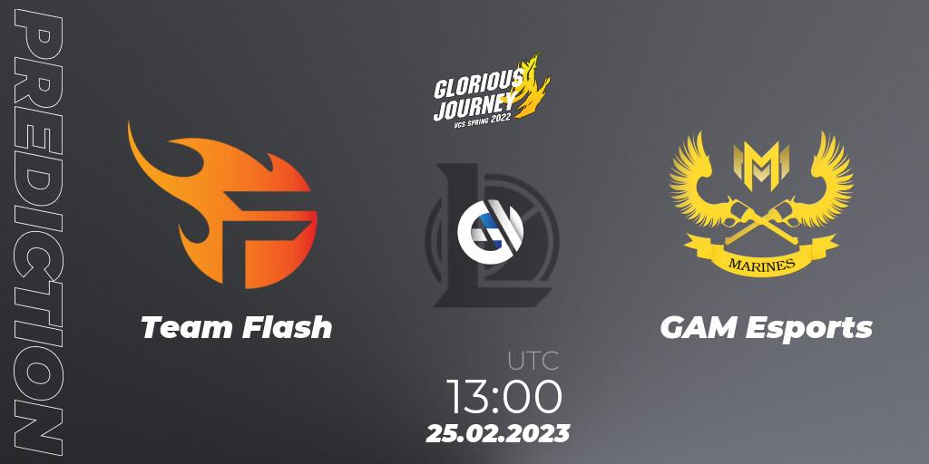 Pronóstico Team Flash - GAM Esports. 25.02.2023 at 13:00, LoL, VCS Spring 2023 - Group Stage