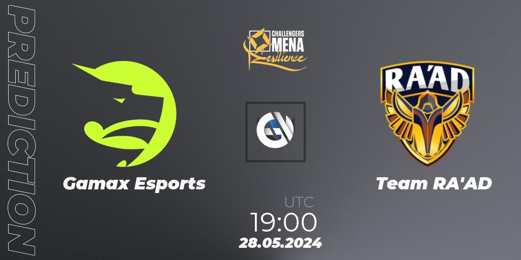 Pronóstico Gamax Esports - Team RA'AD. 28.05.2024 at 18:00, VALORANT, VALORANT Challengers 2024 MENA: Resilience Split 2 - Levant and North Africa
