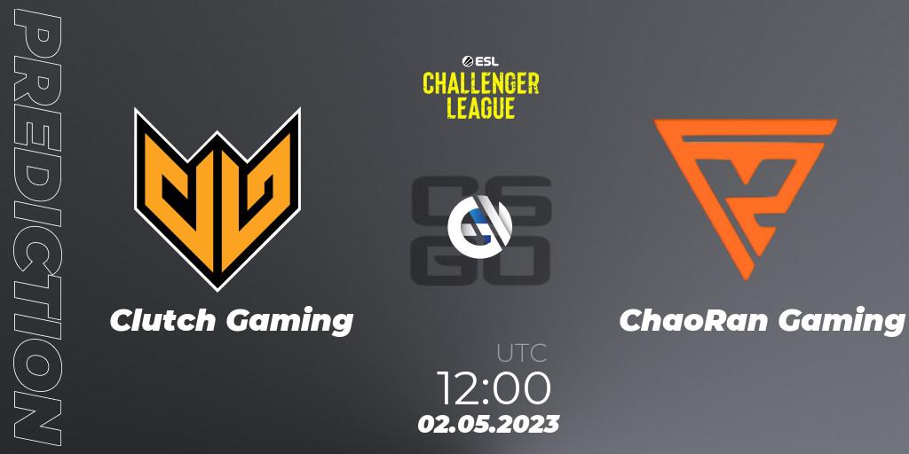 Pronóstico Clutch Gaming - ChaoRan Gaming. 02.05.2023 at 12:00, Counter-Strike (CS2), ESL Challenger League Season 45: Asia-Pacific