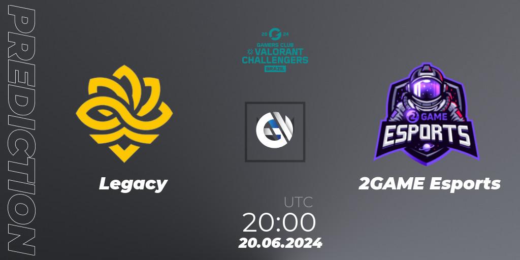 Pronóstico Legacy - 2GAME Esports. 20.06.2024 at 20:00, VALORANT, VALORANT Challengers 2024 Brazil: Split 2
