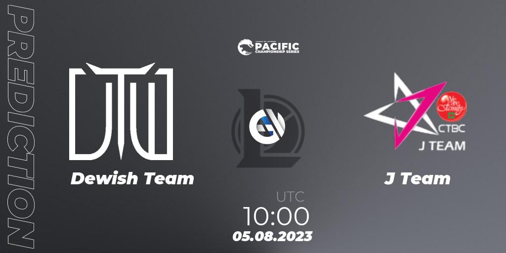 Pronóstico Dewish Team - J Team. 06.08.2023 at 10:00, LoL, PACIFIC Championship series Group Stage