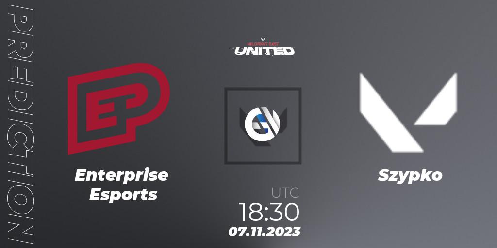 Pronóstico Enterprise Esports - Szypko. 07.11.23, VALORANT, VALORANT East: United: Season 2: Stage 3 - Finals