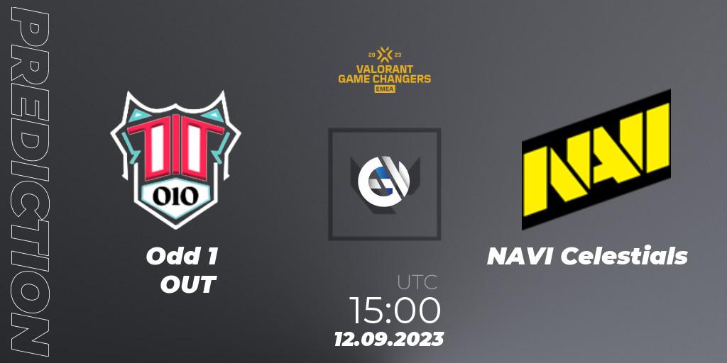 Pronóstico Odd 1 OUT - NAVI Celestials. 12.09.2023 at 18:00, VALORANT, VCT 2023: Game Changers EMEA Stage 3 - Group Stage