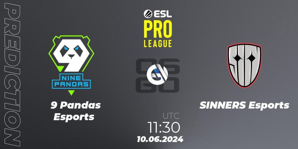 Pronóstico 9 Pandas Esports - SINNERS Esports. 10.06.2024 at 11:30, Counter-Strike (CS2), ESL Pro League Season 20: European Conference