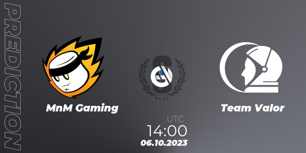 Pronóstico MnM Gaming - Team Valor. 06.10.23, Rainbow Six, Europe League 2023 - Stage 2 - Last Chance Qualifiers