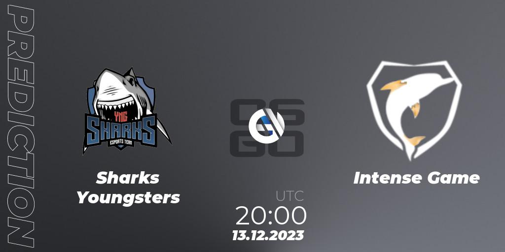 Pronóstico Sharks Youngsters - Intense Game. 13.12.2023 at 20:00, Counter-Strike (CS2), Gamers Club Liga Série A: December 2023