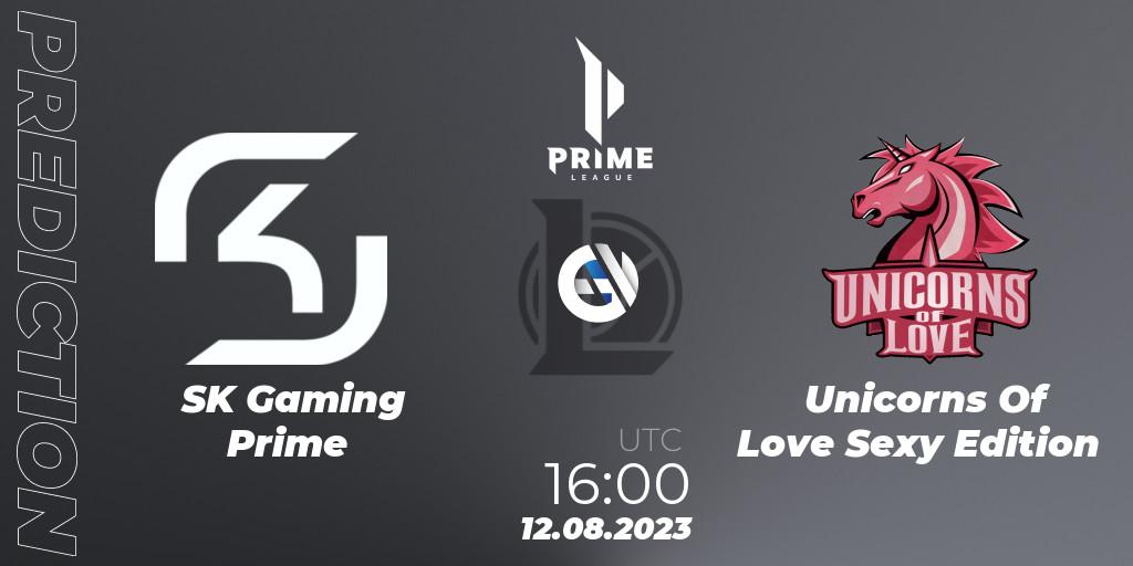 Pronóstico SK Gaming Prime - Unicorns Of Love Sexy Edition. 12.08.2023 at 16:00, LoL, Prime League Summer 2023 - Playoffs