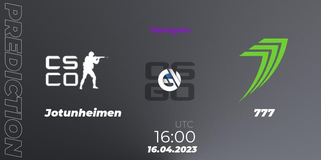 Pronóstico Jotunheimen - 777. 16.04.2023 at 16:00, Counter-Strike (CS2), Telialigaen Spring 2023: Group stage