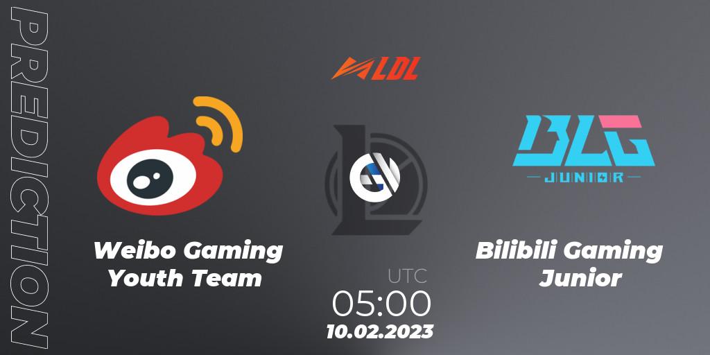 Pronóstico Weibo Gaming Youth Team - Bilibili Gaming Junior. 10.02.23, LoL, LDL 2023 - Swiss Stage