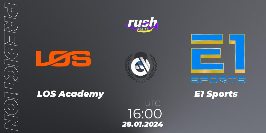 Pronóstico LOS Academy - E1 Sports. 28.01.2024 at 16:00, Rainbow Six, RUSH SERIES Summer