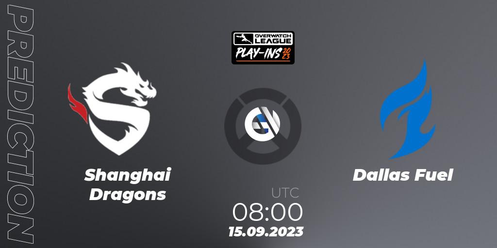 Pronóstico Shanghai Dragons - Dallas Fuel. 15.09.2023 at 08:00, Overwatch, Overwatch League 2023 - Play-Ins