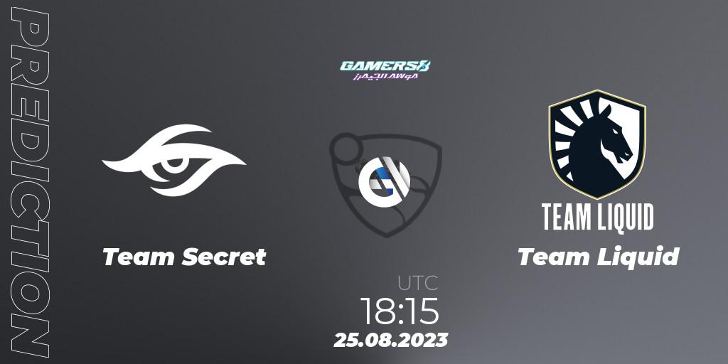 Pronóstico Team Secret - Team Liquid. 25.08.2023 at 18:15, Rocket League, Gamers8 2023