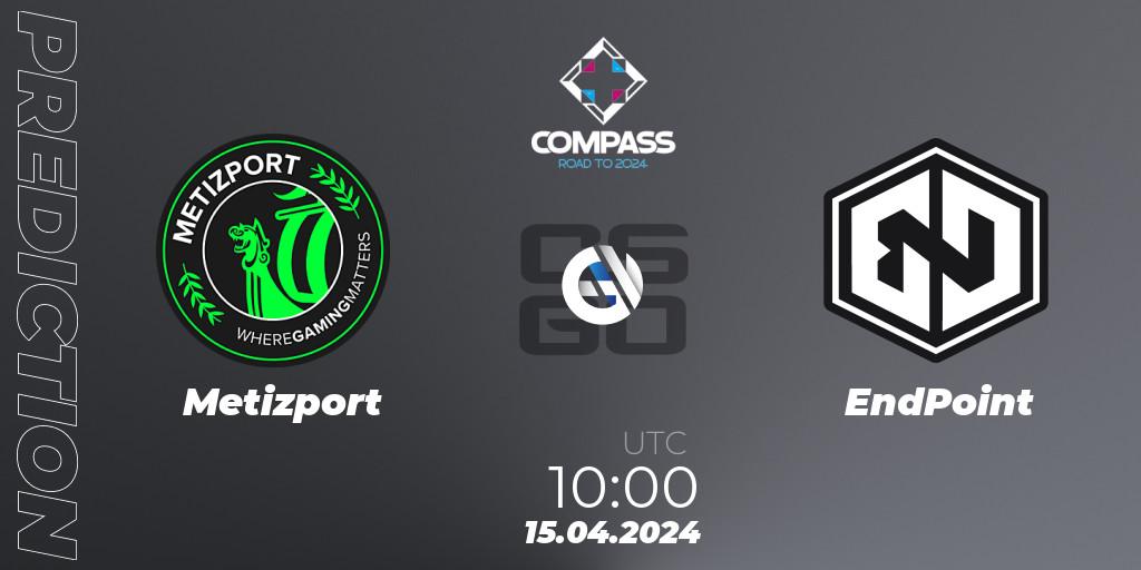 Pronóstico Metizport - EndPoint. 15.04.2024 at 10:00, Counter-Strike (CS2), YaLLa Compass Spring 2024