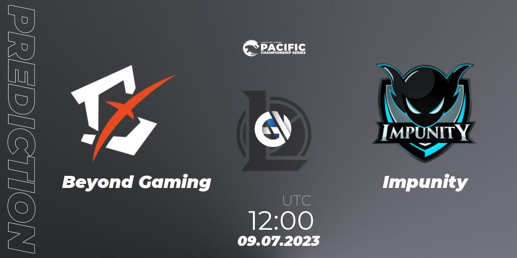 Pronóstico Beyond Gaming - Impunity. 09.07.2023 at 12:00, LoL, PACIFIC Championship series Group Stage